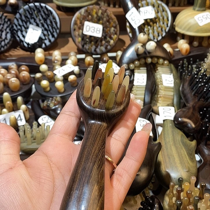 紫光檀紫光檀15齿梳