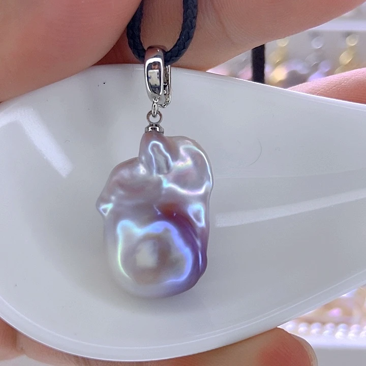 颈饰银S925镶嵌淡水珍珠1