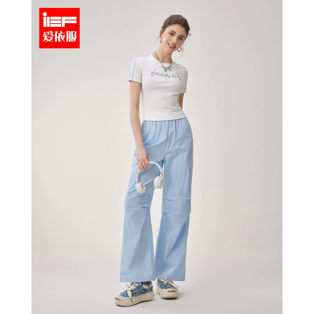 IEF/爱依服时尚套装2025夏季新款美式甜酷休闲运动风百搭上下套裤