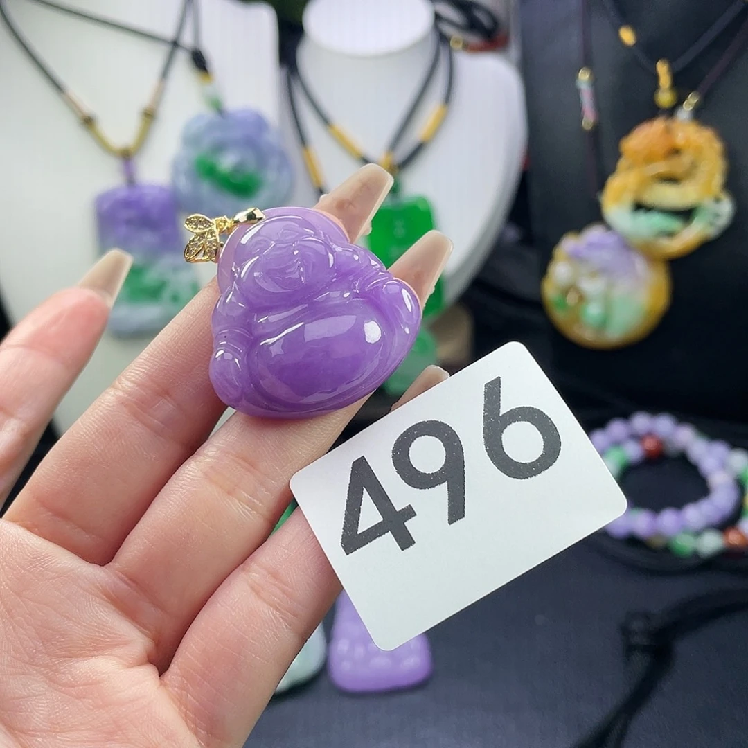 翡翠未镶嵌吊坠(赠链)