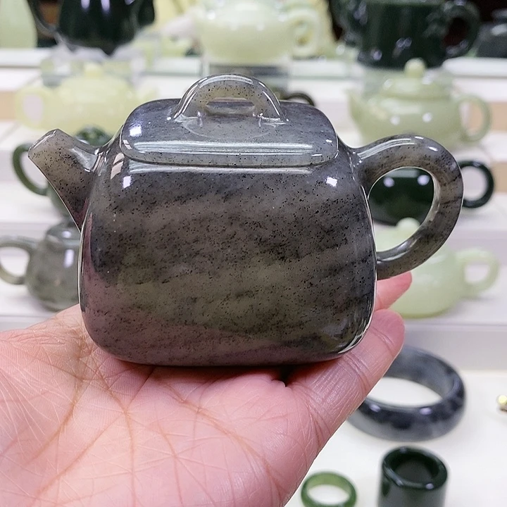 未镶嵌和田玉挂件泰*橙茶壶