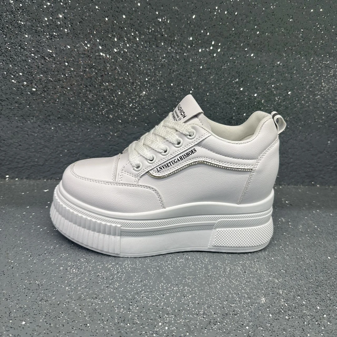 888增高时尚休闲鞋白色休闲鞋鞋子女鞋厚底松糕鞋韩版