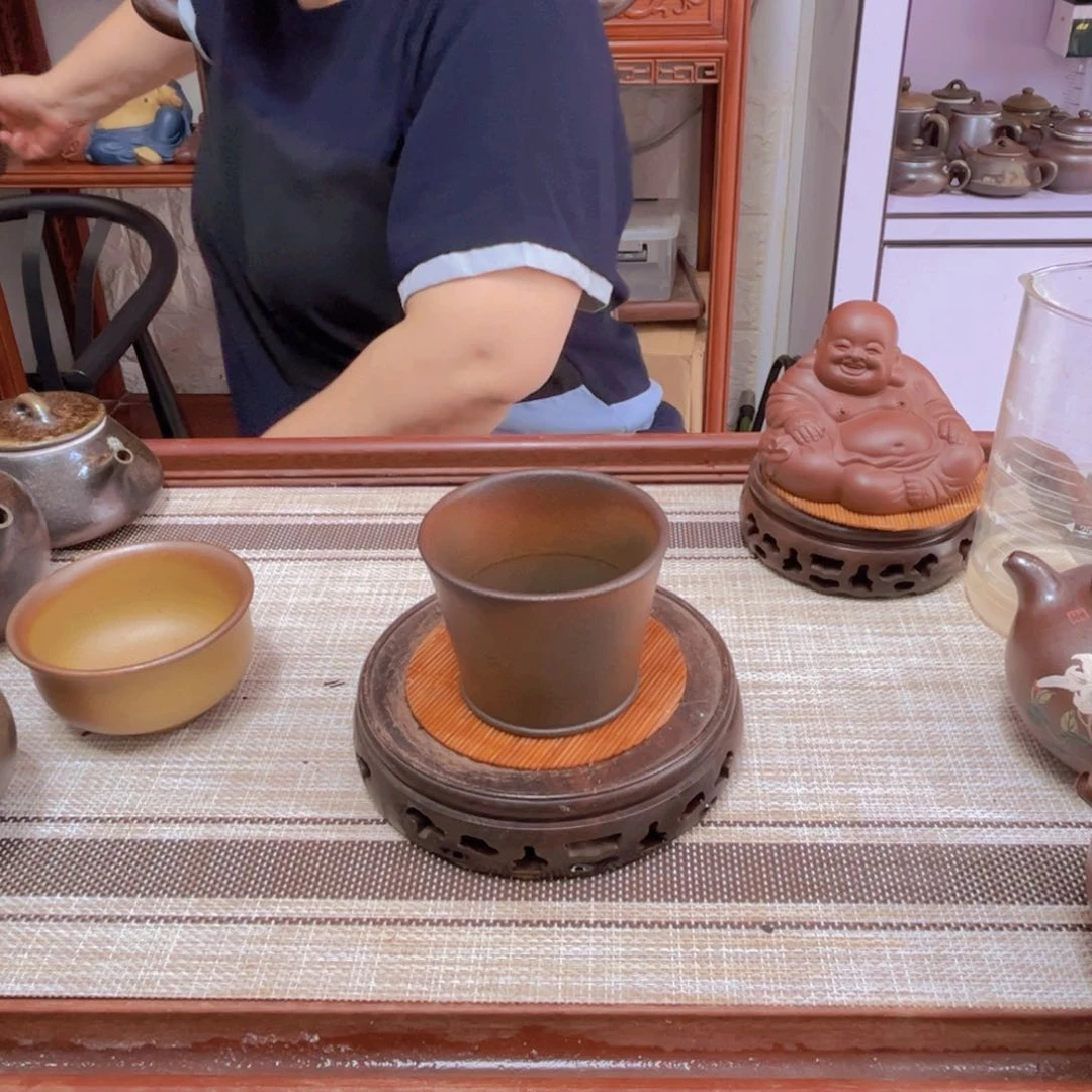 茶壶紫砂宜兴紫砂紫泥柴烧杯120cc