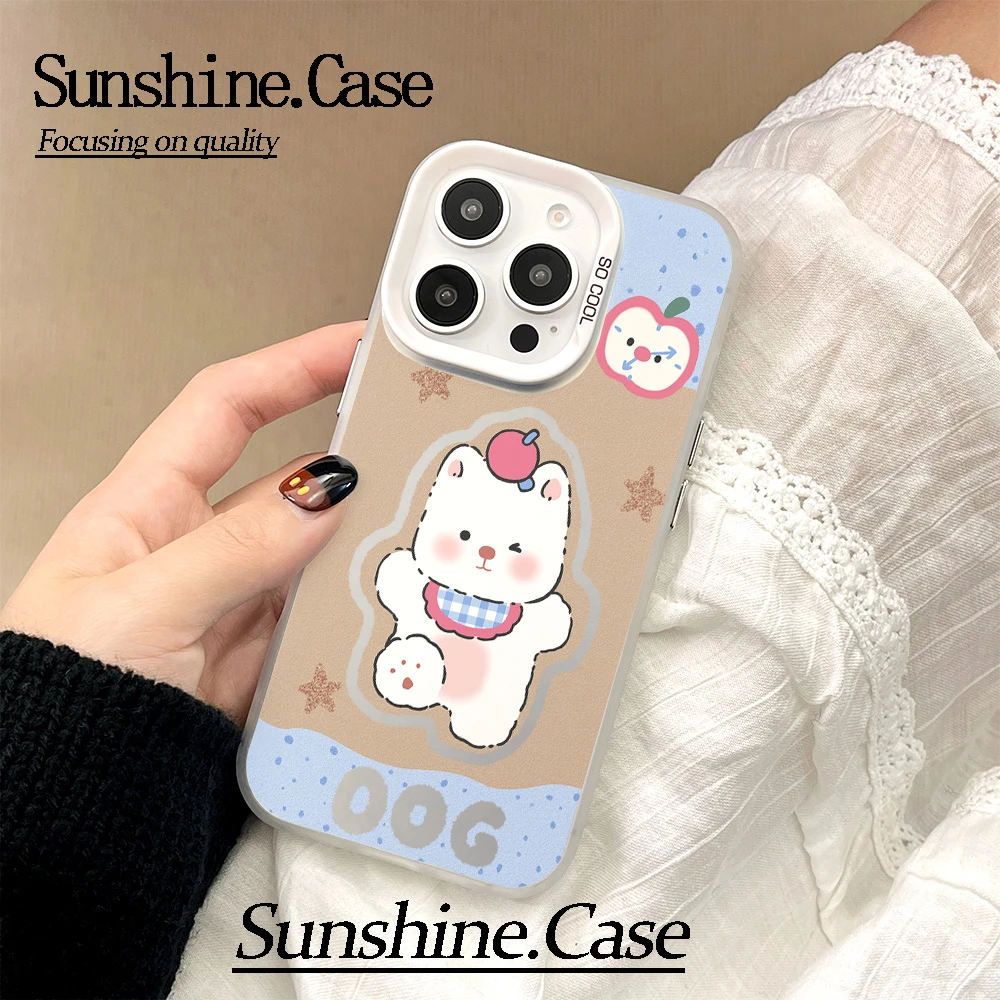 【彩银】苹果小猫适用于苹果16promax华为vivo小米oppo防摔手机壳