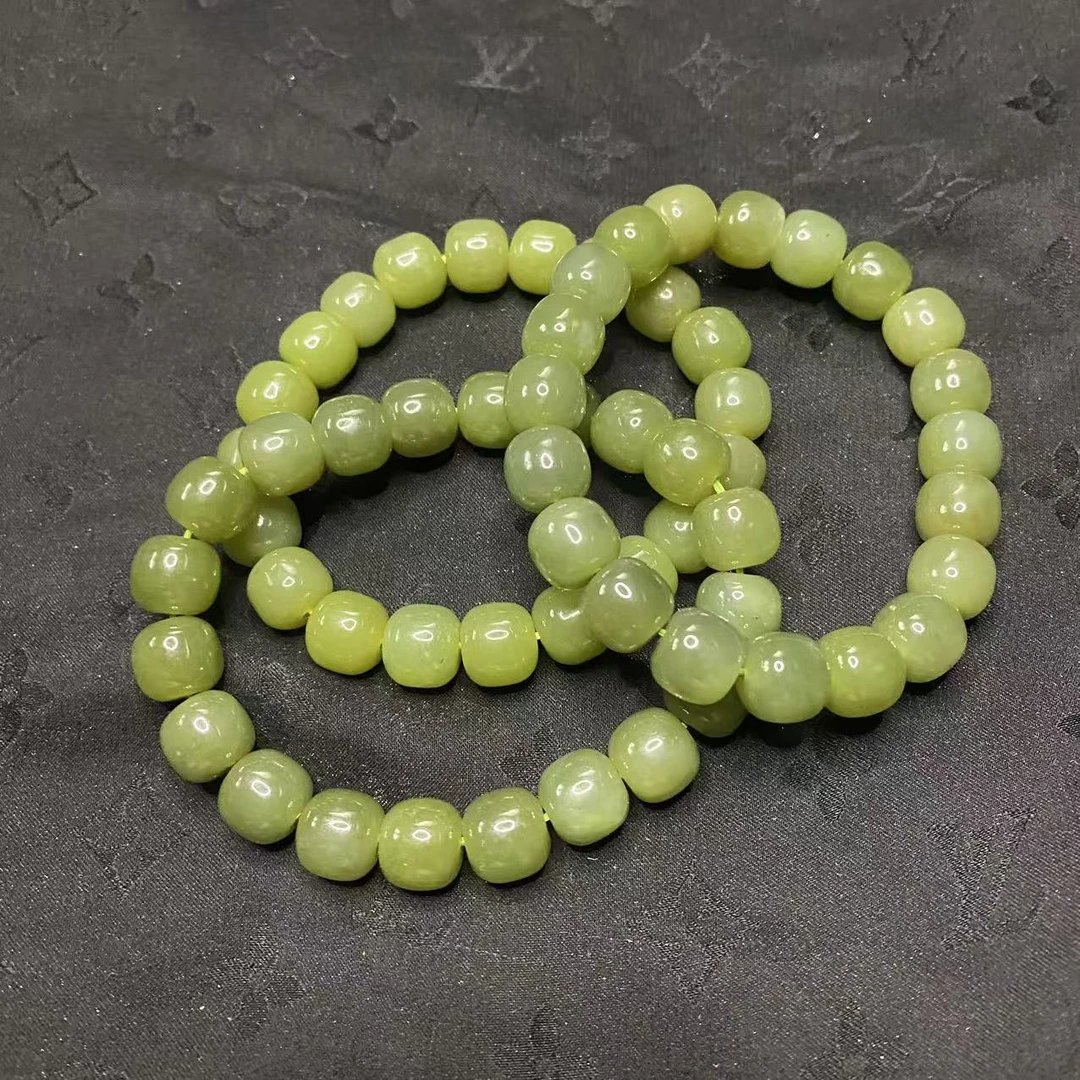 【玉合缘】天然新疆和田玉老型珠手串-多样性发一 2511