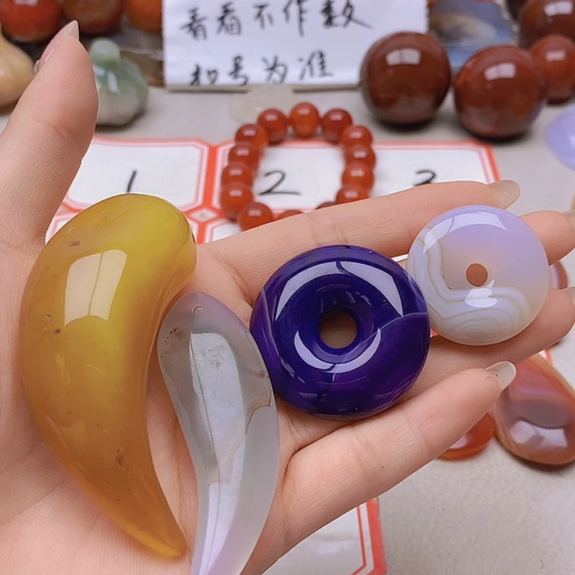 【闪购商品】未镶嵌玛瑙/玉髓珠宝半成品晴****)