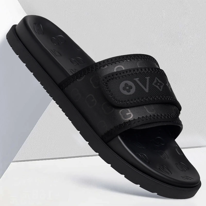 希敦纽勒拖鞋男夏季外穿潮百搭黑色防滑一字凉拖软底男士沙滩鞋子