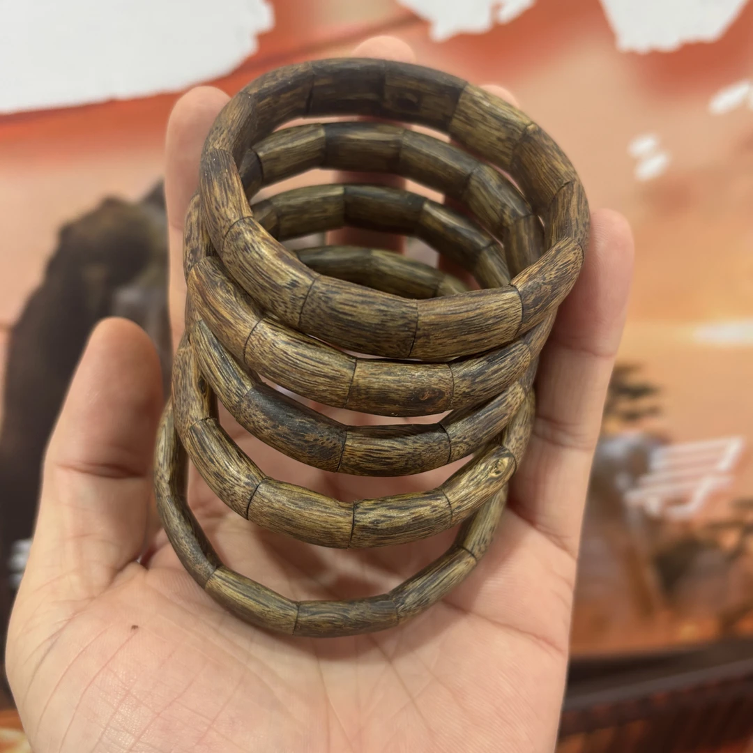 沉香【森海沉香】8克收藏绿棋楠手镯（多样性发货一条）