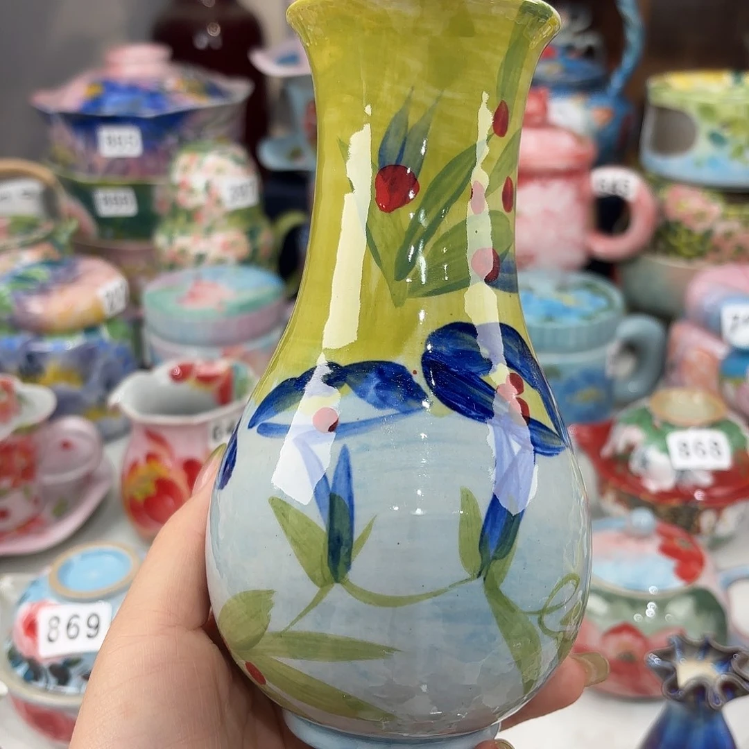 瓷片景德镇手绘高温釉下彩陶瓷茶具