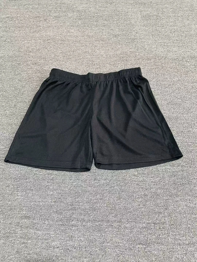 足球单招黑色白色单色速干足球短裤户外运动休闲跑步短裤