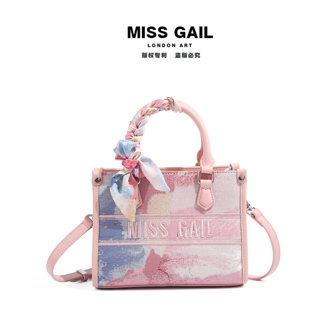 Miss Gail新款时尚潮流手提斜挎包5003芙蓉粉