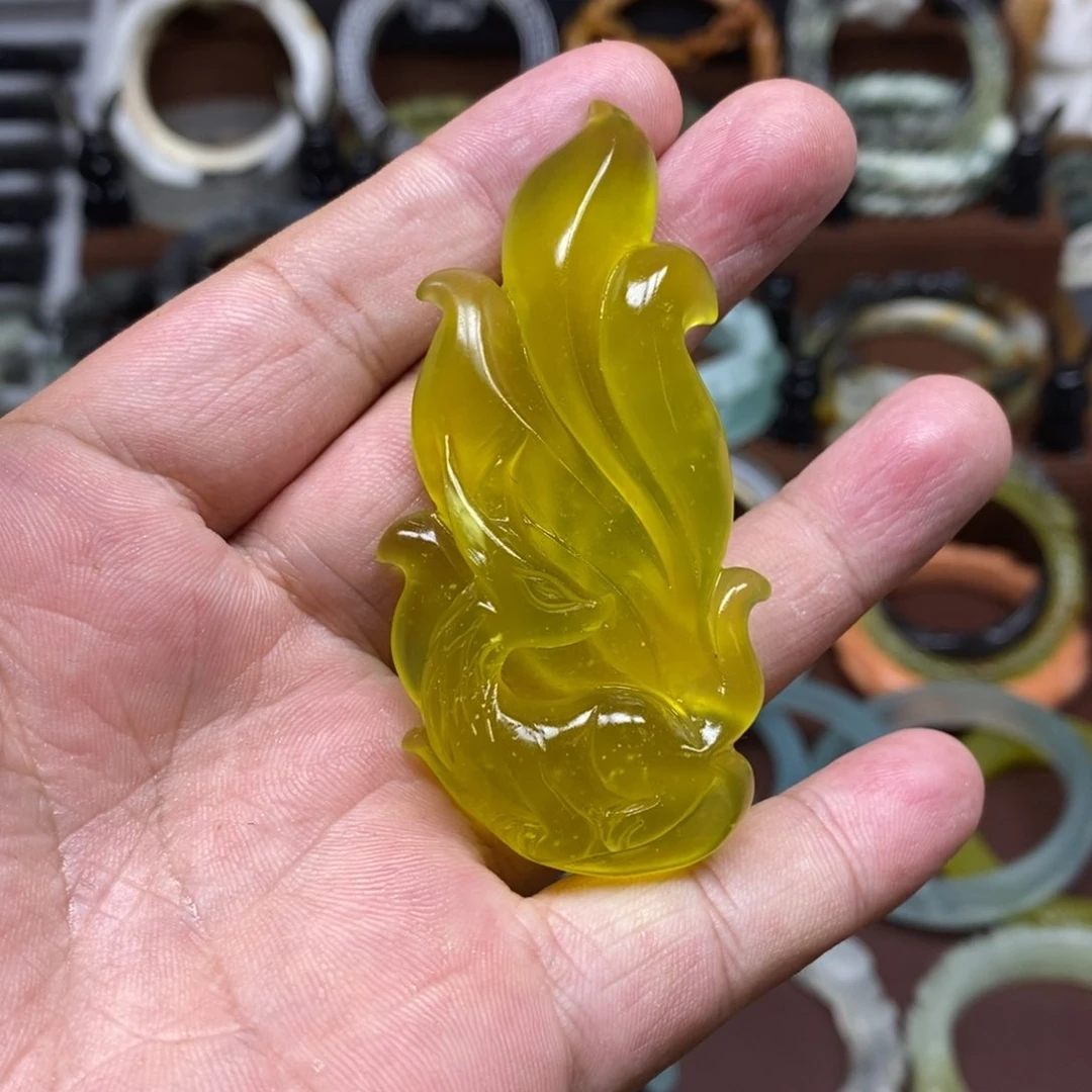 蛇纹石玉未镶嵌吊坠(赠链)