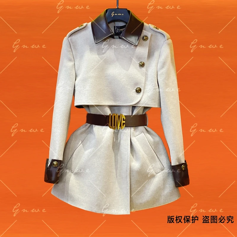 【GNWE】冬季新款设计师时尚个性百搭遮肉外套   G1126