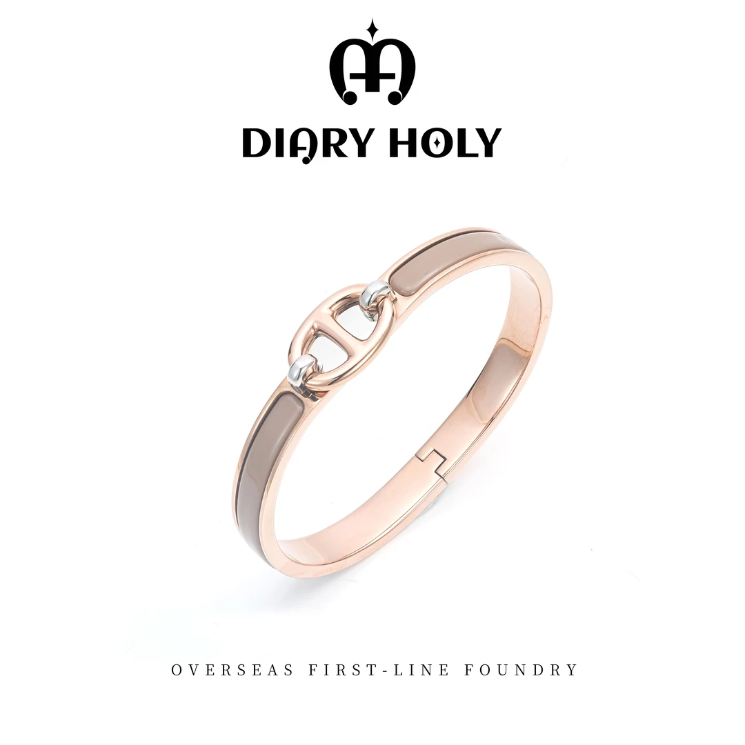 DIARY&HOLY★PARIS高定珐琅大象灰手镯 G0390