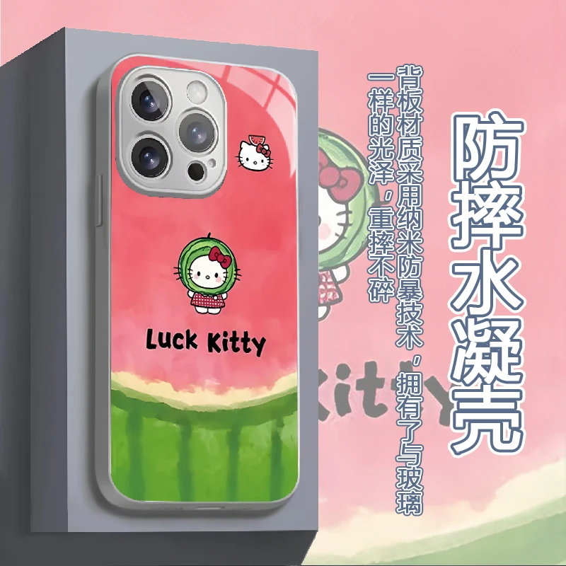 适用苹果华为vivo一加iPhone14小米三星西瓜Kitty水凝手机壳