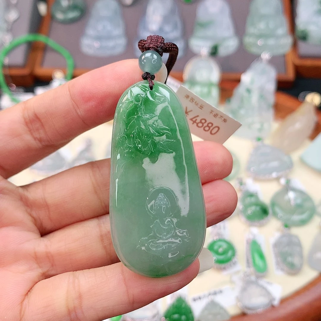 颈饰未镶嵌翡翠悟道牌