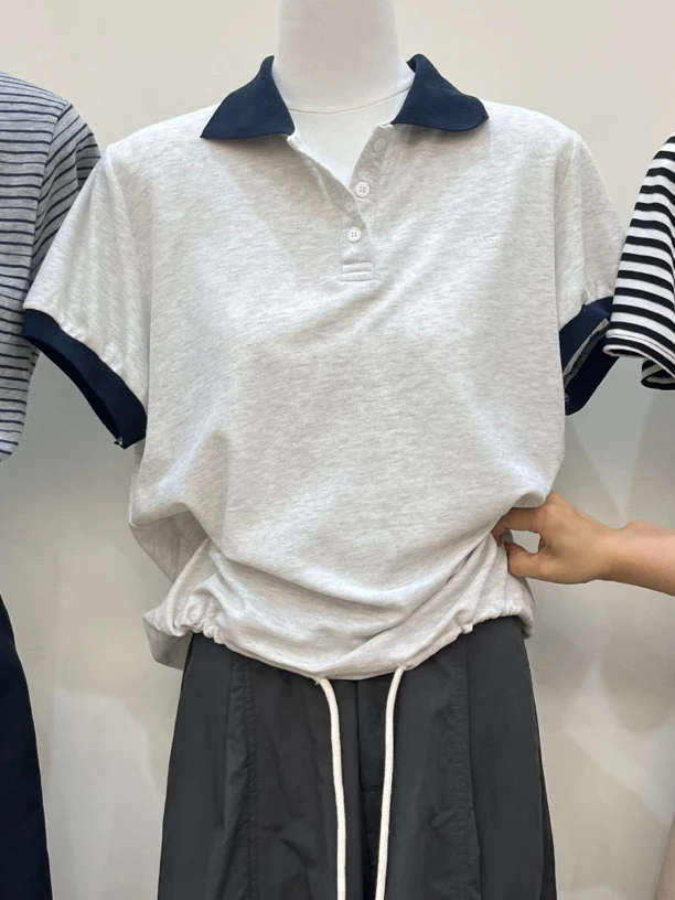 6132新款百搭PoLo领上衣