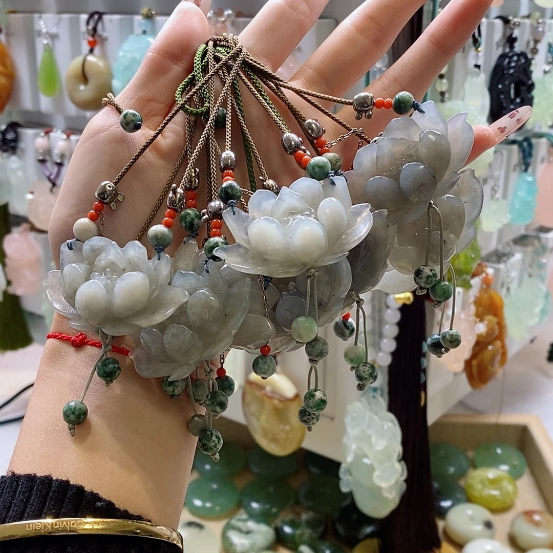 蛇纹石玉未镶嵌挂坠天然岫玉项链