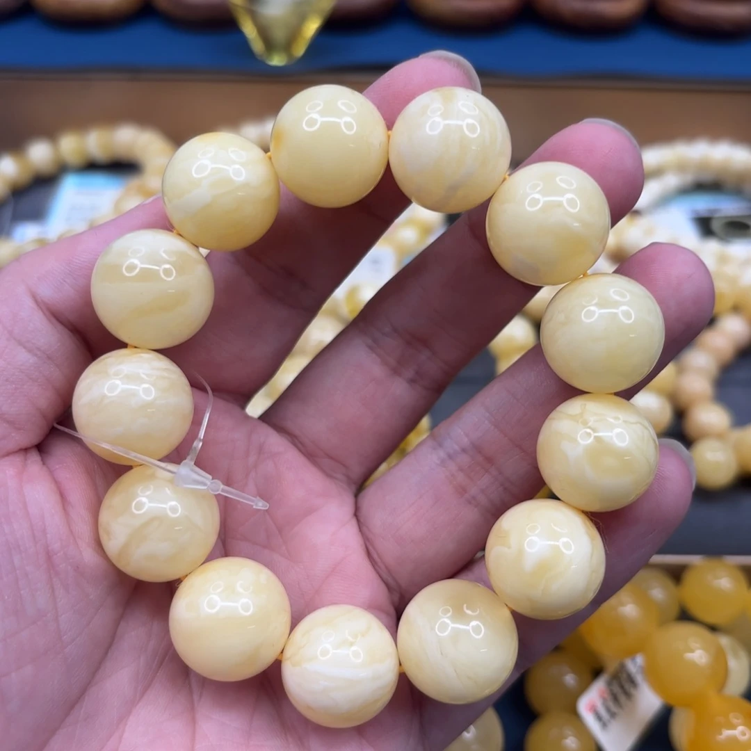 琥珀未镶嵌手串p58