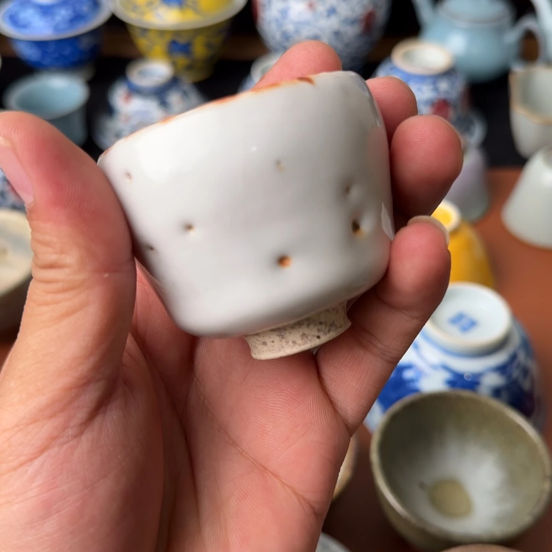 小***草陈九骆桐花白志野杯