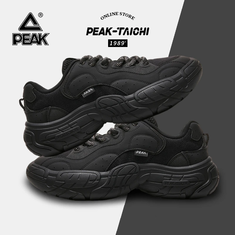 匹克态极轮胎鞋2025新款爆款休闲鞋厚底增高老爹鞋男鞋-DE610077