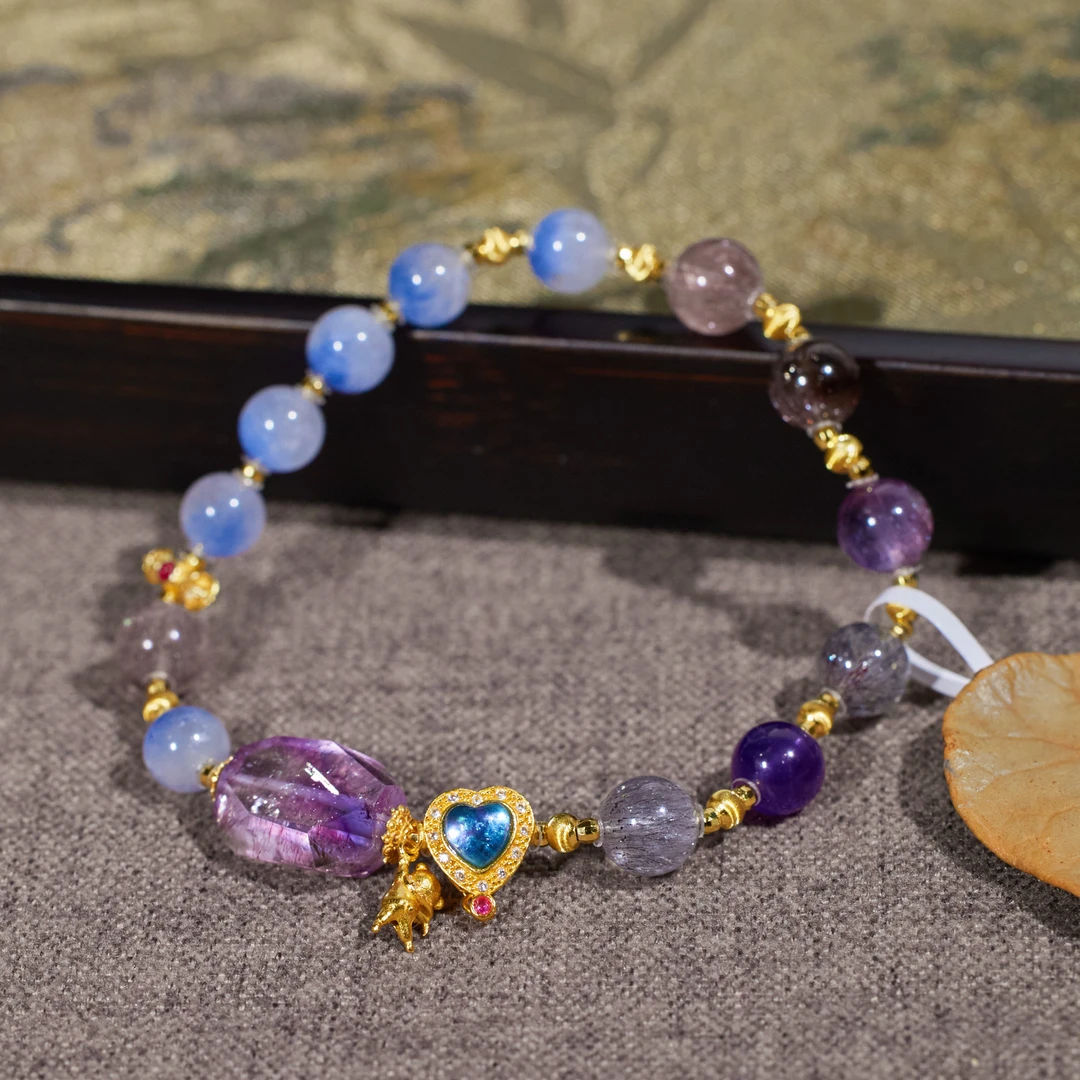 【歪歪】蓝线*超七爱心手链（卡7）N6980