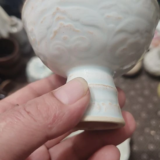 爱***祝摆件一件精美湖田窑小杯全品
