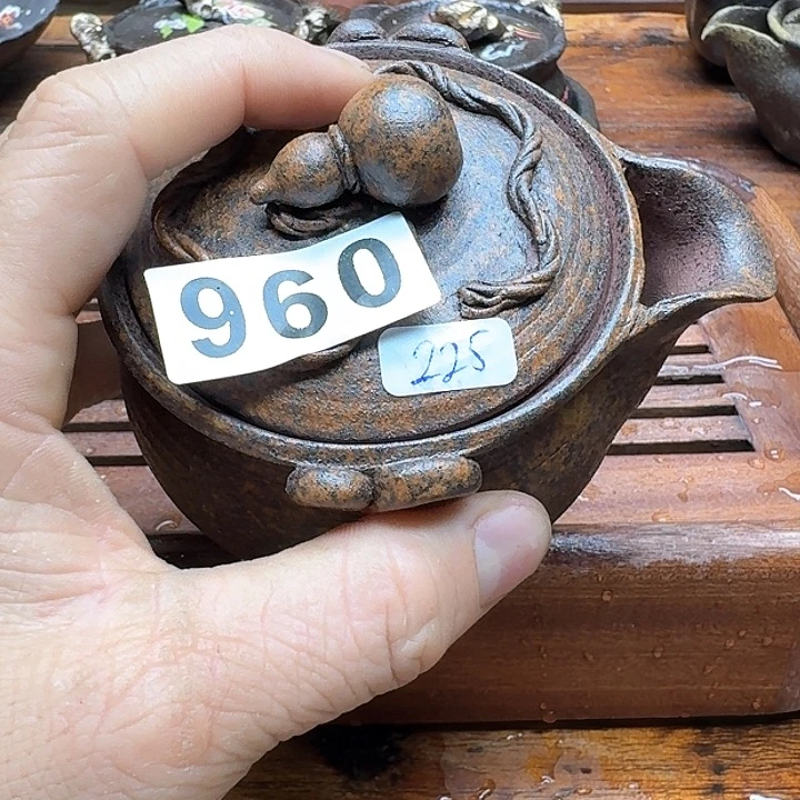 纯手工制作粗陶茶具