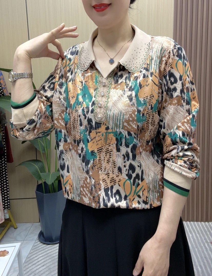 春款上新时尚百搭气质舒适洋气小衫#555