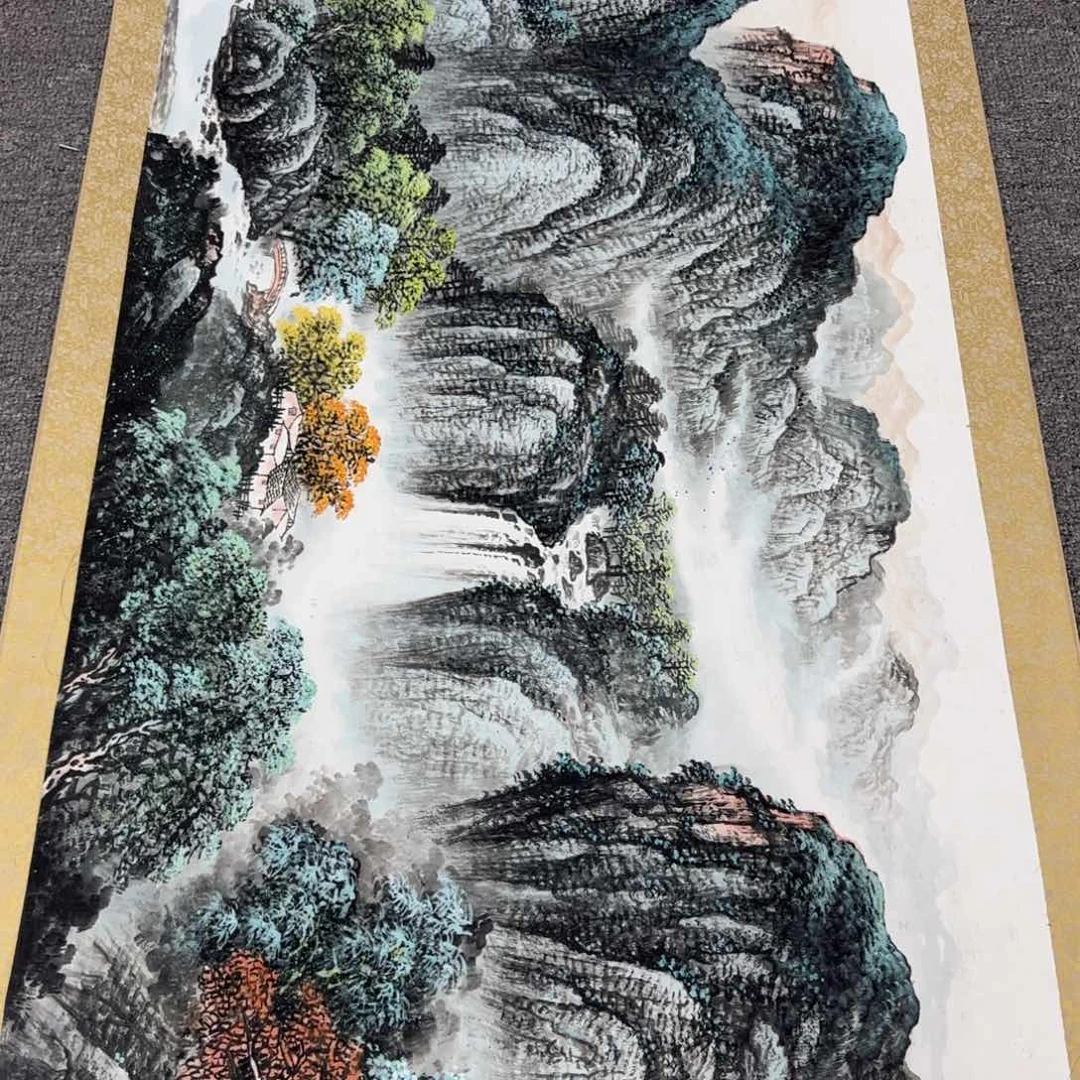 国画向****敬QC原创横山水作品！带证书！限购一单