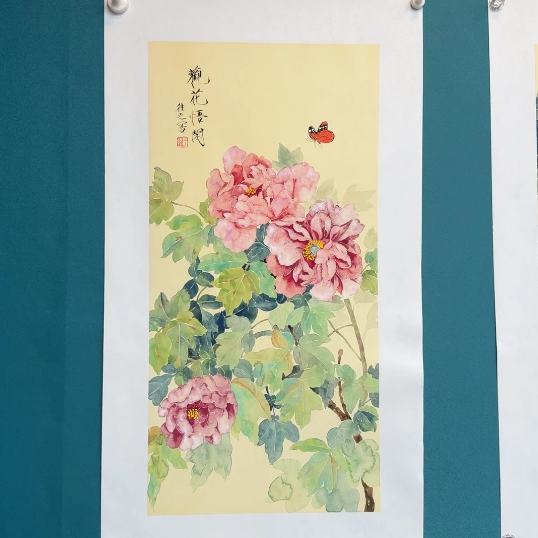国画于往之两平尺花鸟