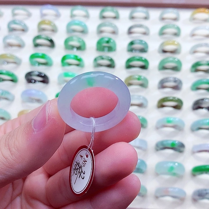 翡翠未镶嵌戒指22号