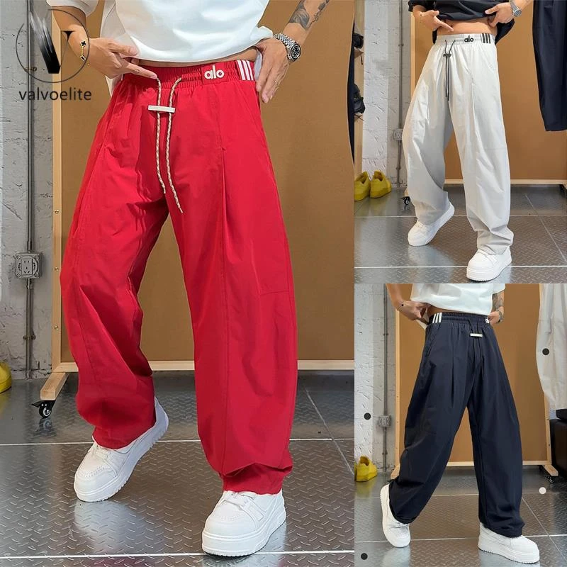 VALVOELITE夏季新款休闲裤男轻薄透气户外冲锋裤宽松直筒裤子男薄