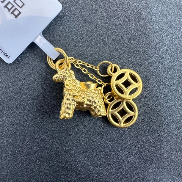 【莹莹专享】足金999 马上暴富 ZP 0.83  纳金添福