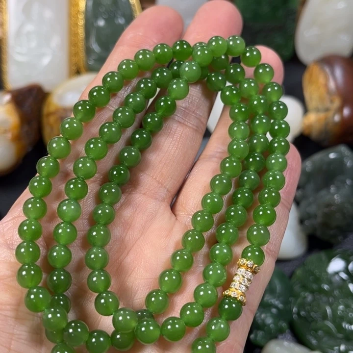 和田玉（碧玉）未镶嵌手链