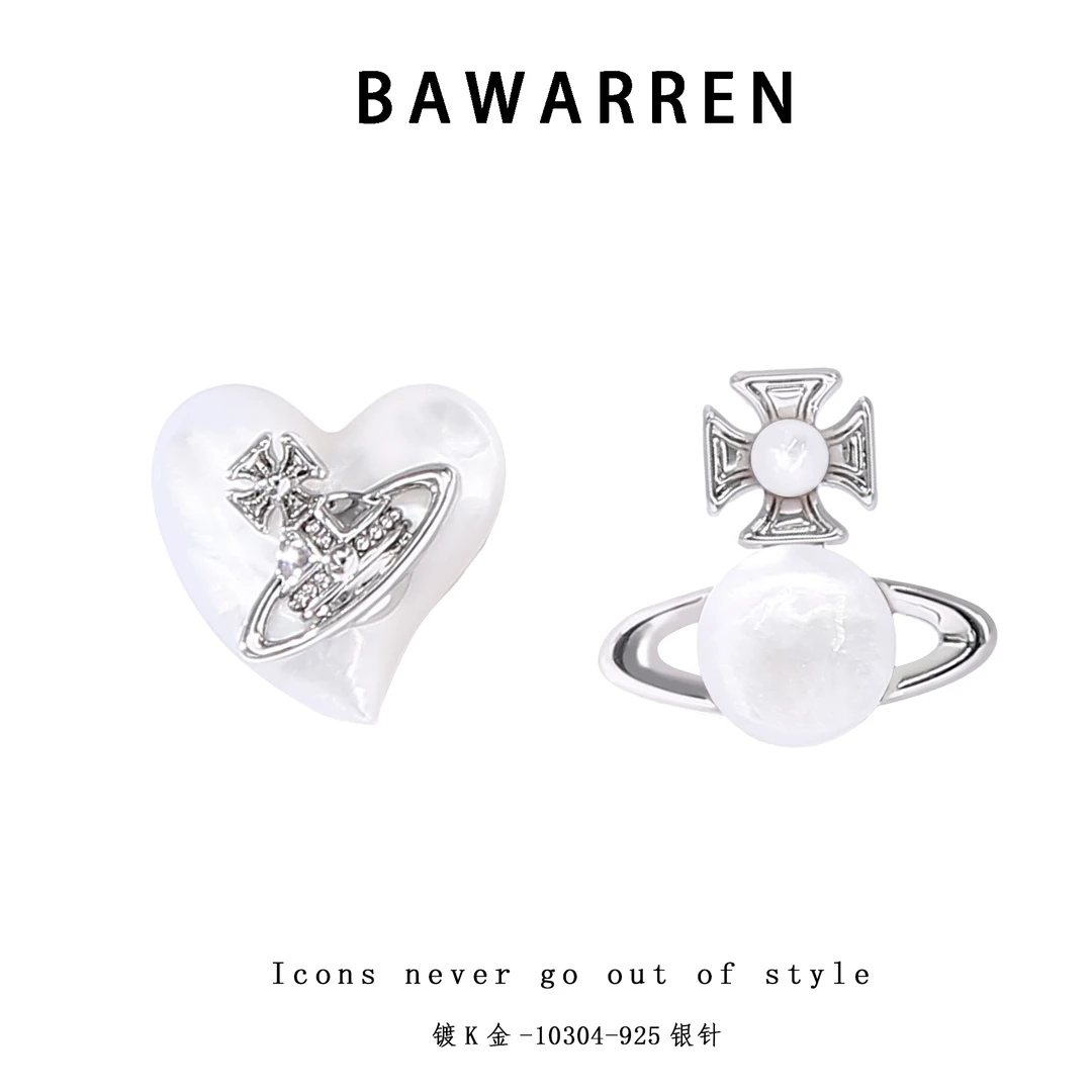 Bawarren 美❤ 精工CNC 10304-土星精致耳钉精致简约