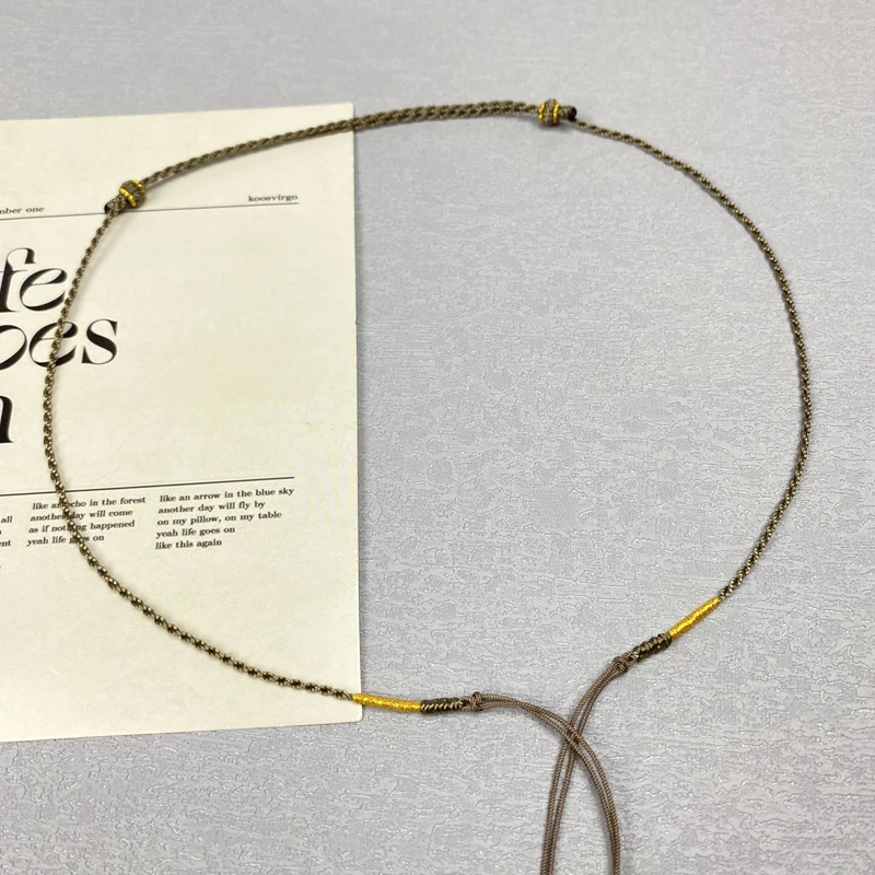 纯手工编织项链横穿双耳吊坠绳男女高档抽拉挂绳