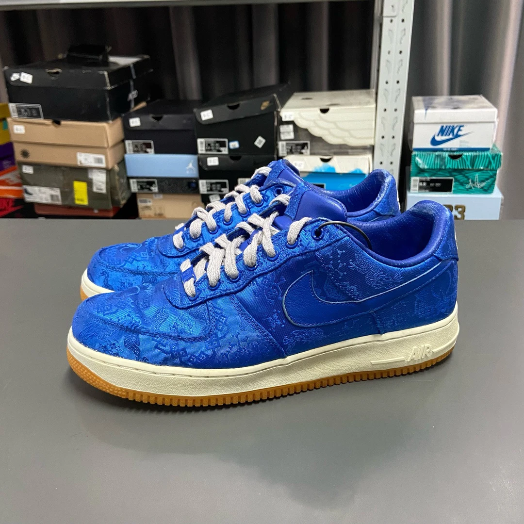 95新 MM6 44.5码 有原盒 af1 蓝丝绸 clot 11998854