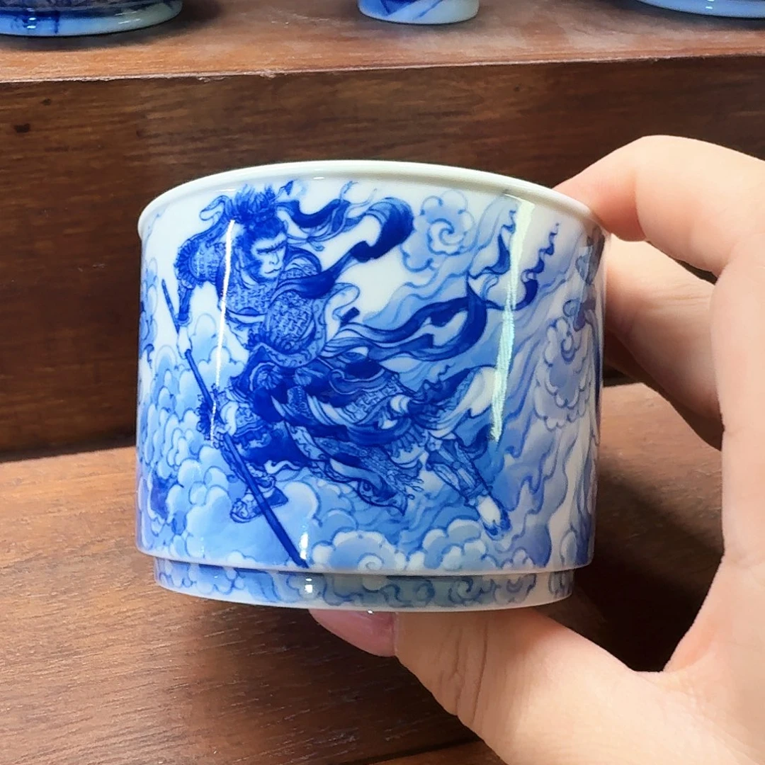 i***Z泥塑人物杯手工手绘