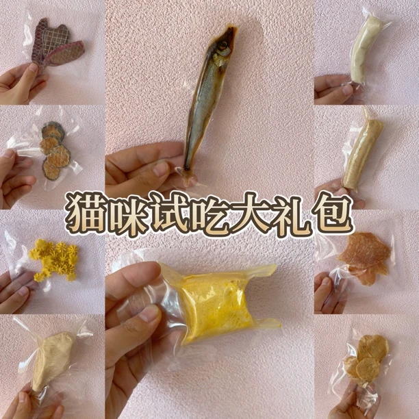 包子麻纯手工自制猫咪试吃大礼包烘干零食鲜食肉肉