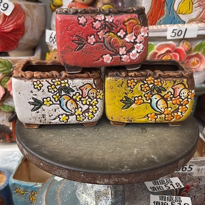粗陶材质多肉花盆