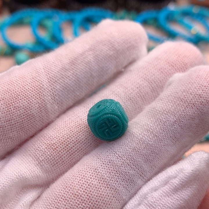 绿松石未镶嵌湖北天然原矿绿松石11