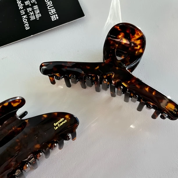 韩国BF正版品牌复古高级感醋酸抓夹后脑勺鲨鱼夹时尚发饰百搭气质