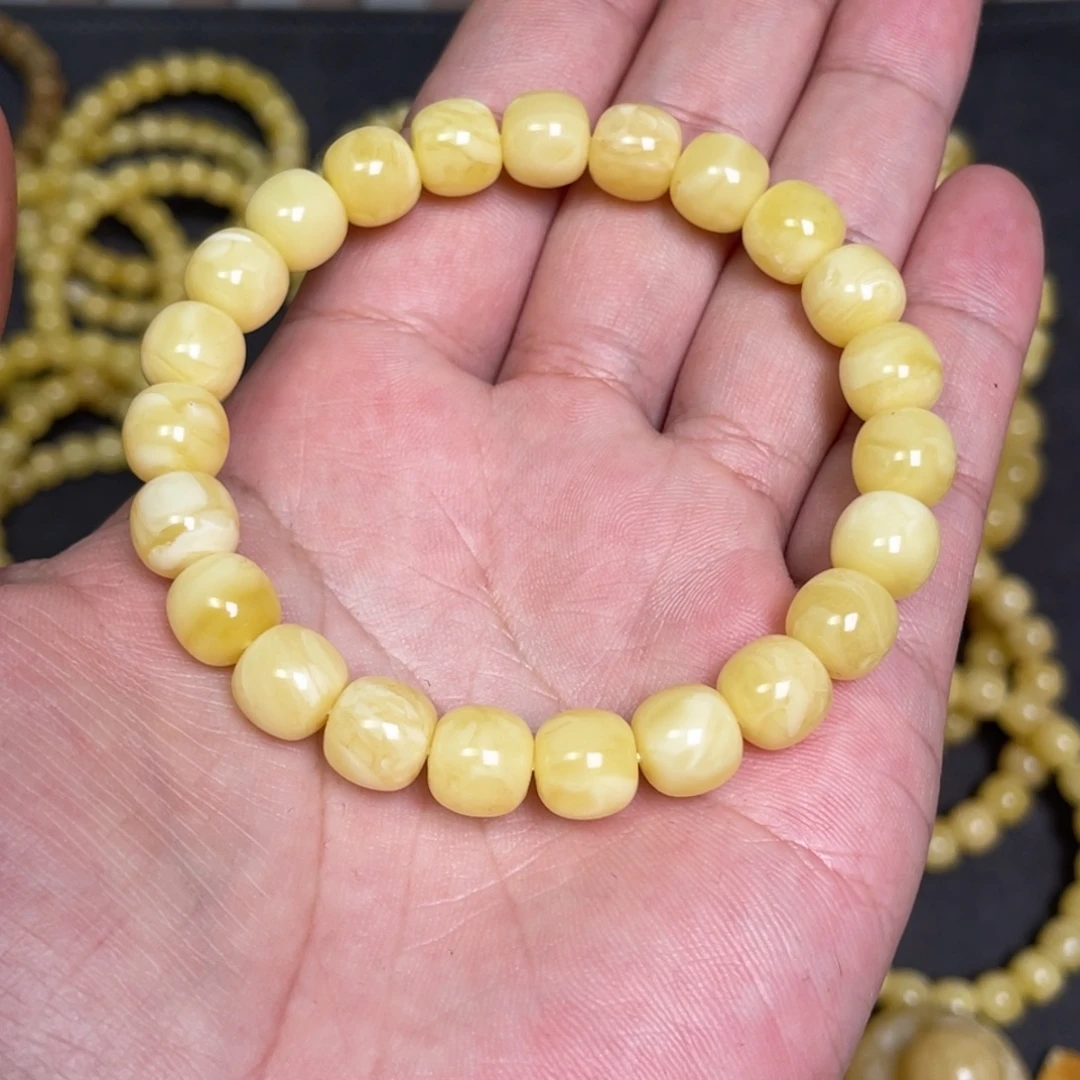 蜜蜡未镶嵌裸石蜜蜡手串9.5×9mm