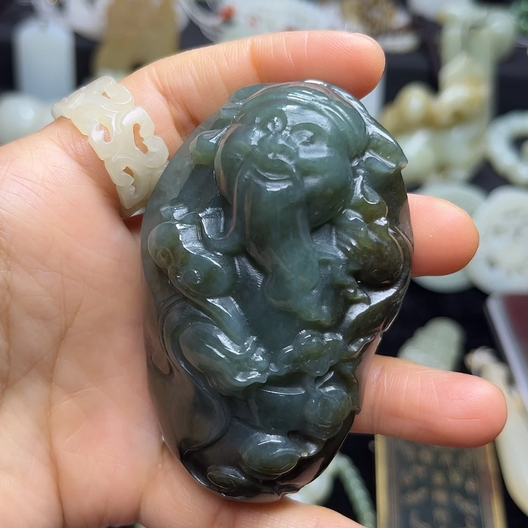 和田玉未镶嵌吊坠(不含链)