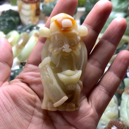 蛇纹石玉岫玉手把件未镶嵌