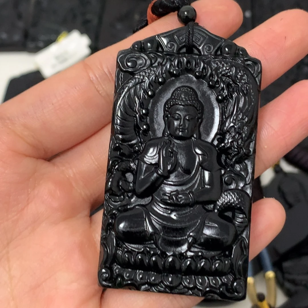 天然缅甸a货钢琴黑挂件