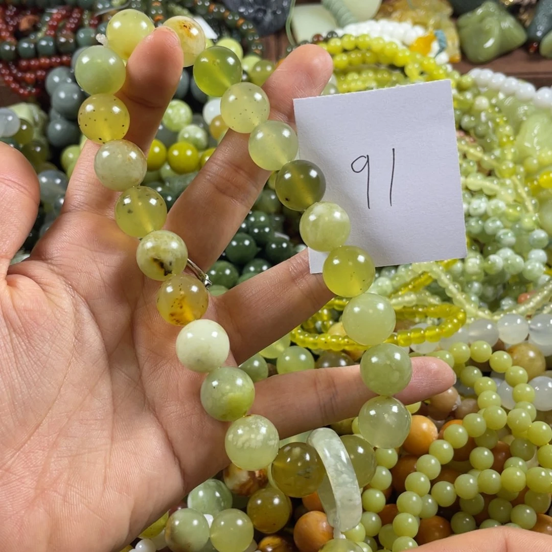 未镶嵌蛇纹石玉手串