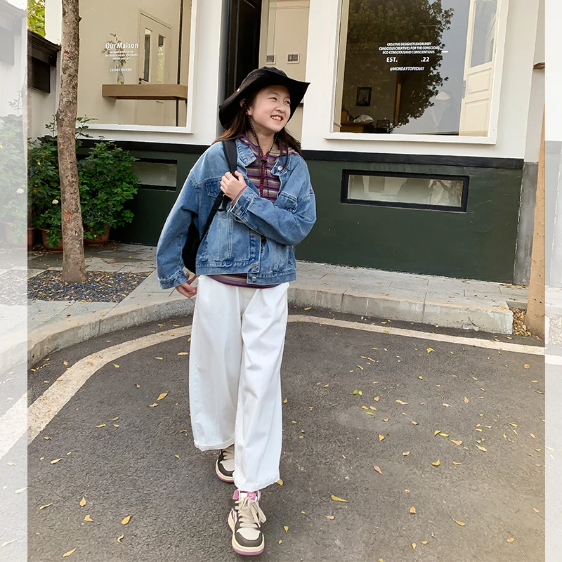 【牛仔很忙】西西家女童2025春款百搭牛仔外套儿童休闲上衣DF15005