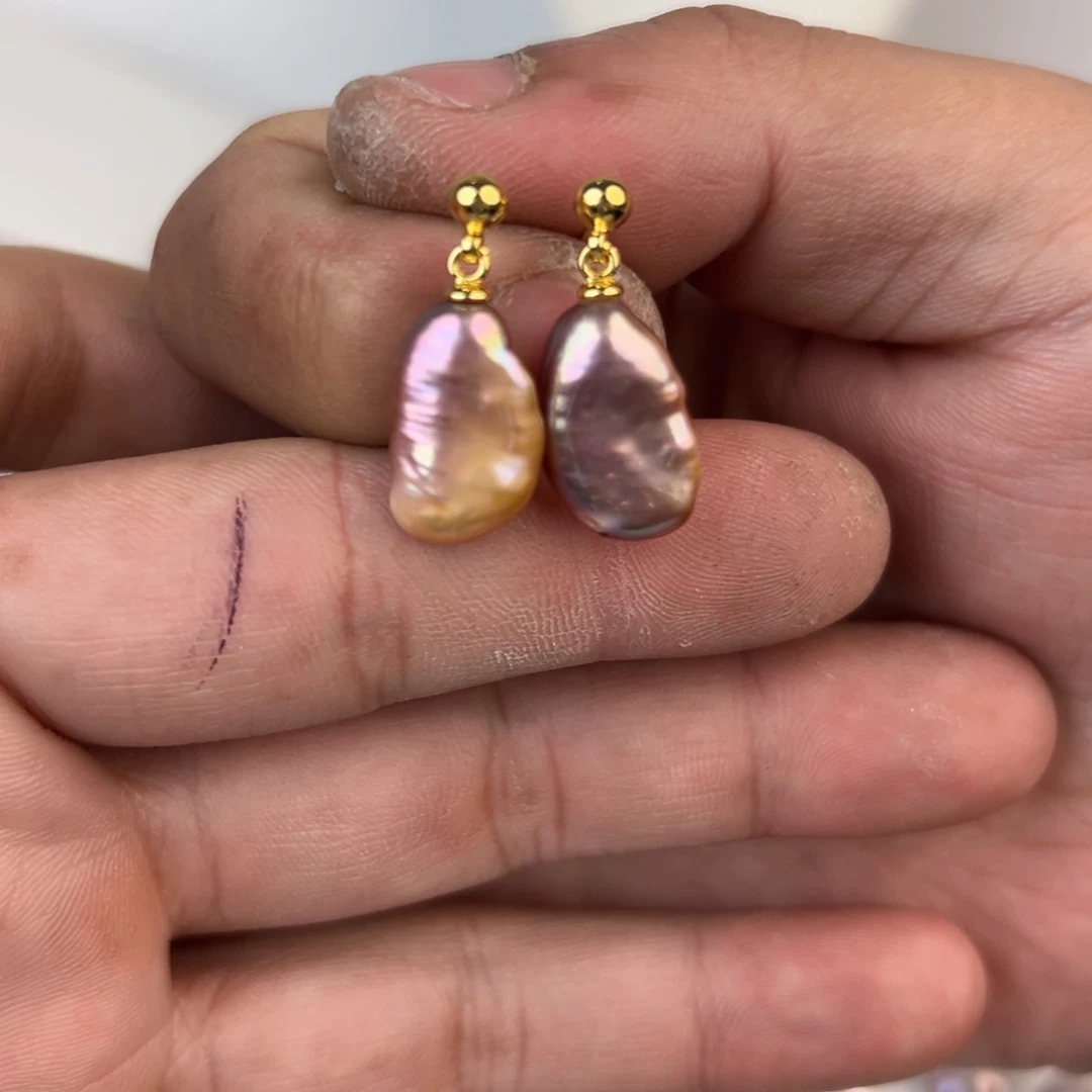 淡水珍珠耳饰未镶嵌